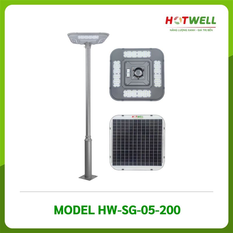 Đèn Sân Vườn NLMT Hotwell HW-SG-05-200 