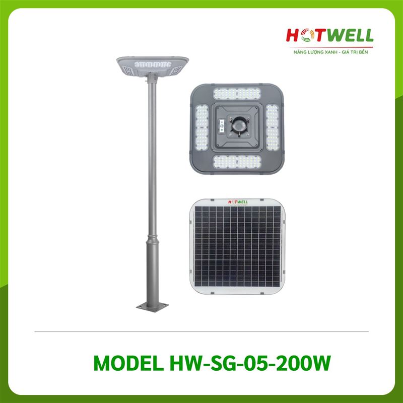 Đèn Sân Vườn NLMT Hotwell HW-SG-05-200W